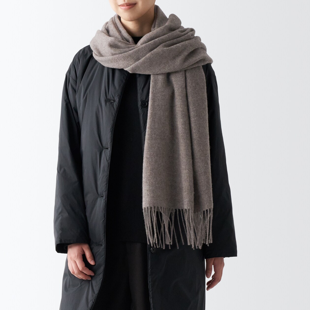 ウール ひざ掛けにもなる 大判ストール | 無印良品 