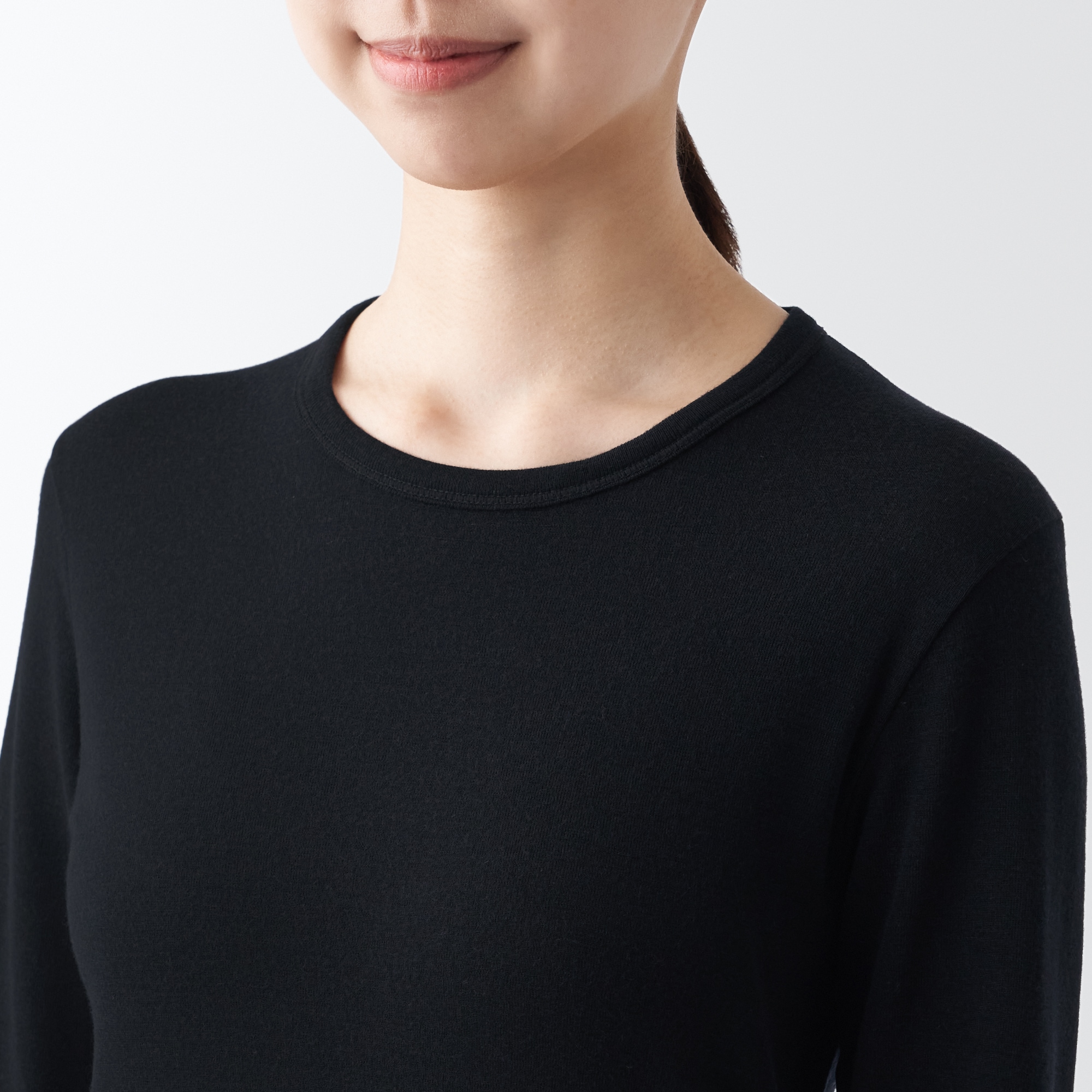 ウールクルーネック長袖Tシャツ | 無印良品