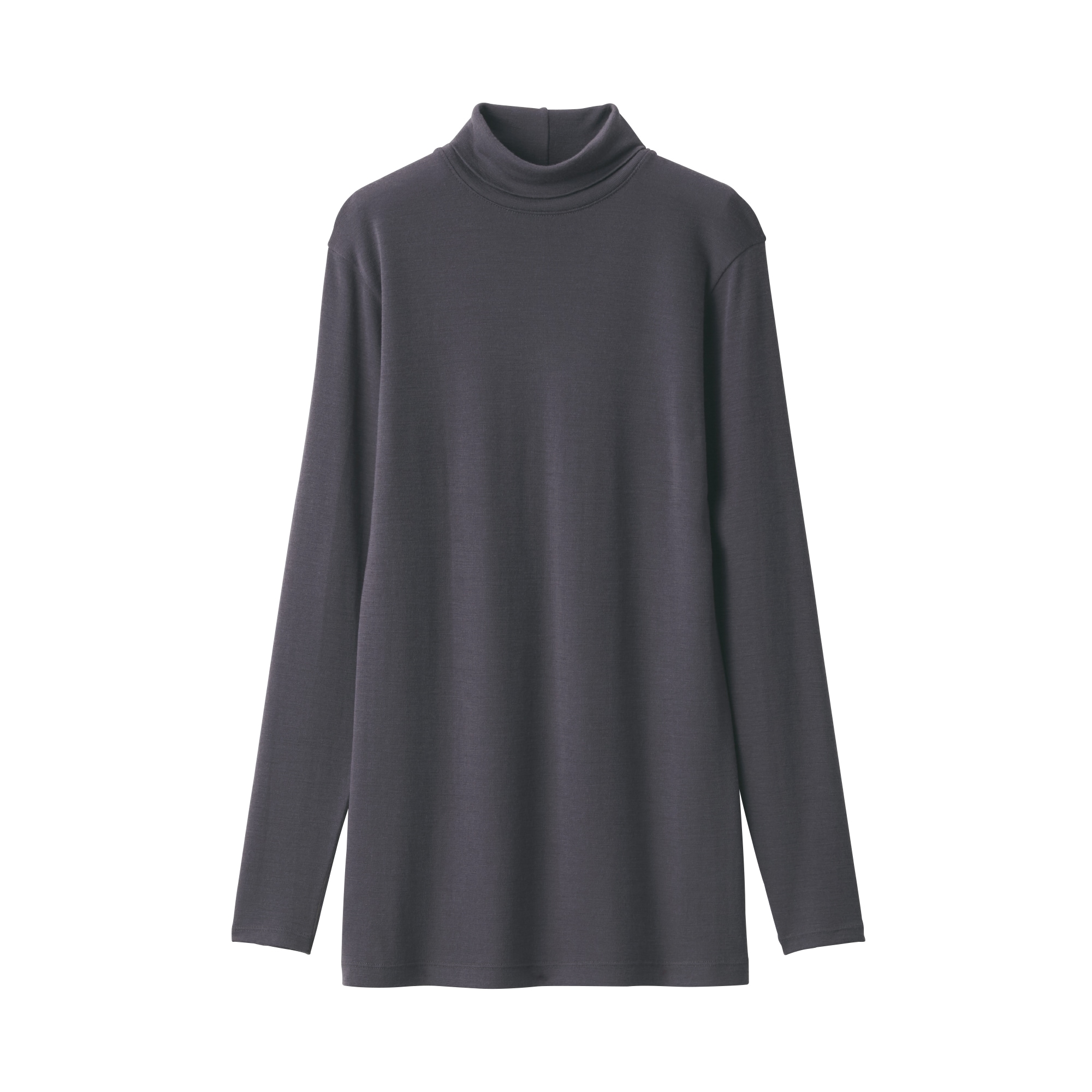 無印良品【MUJI】タートルネック長袖Tシャツ メリノウール 登山