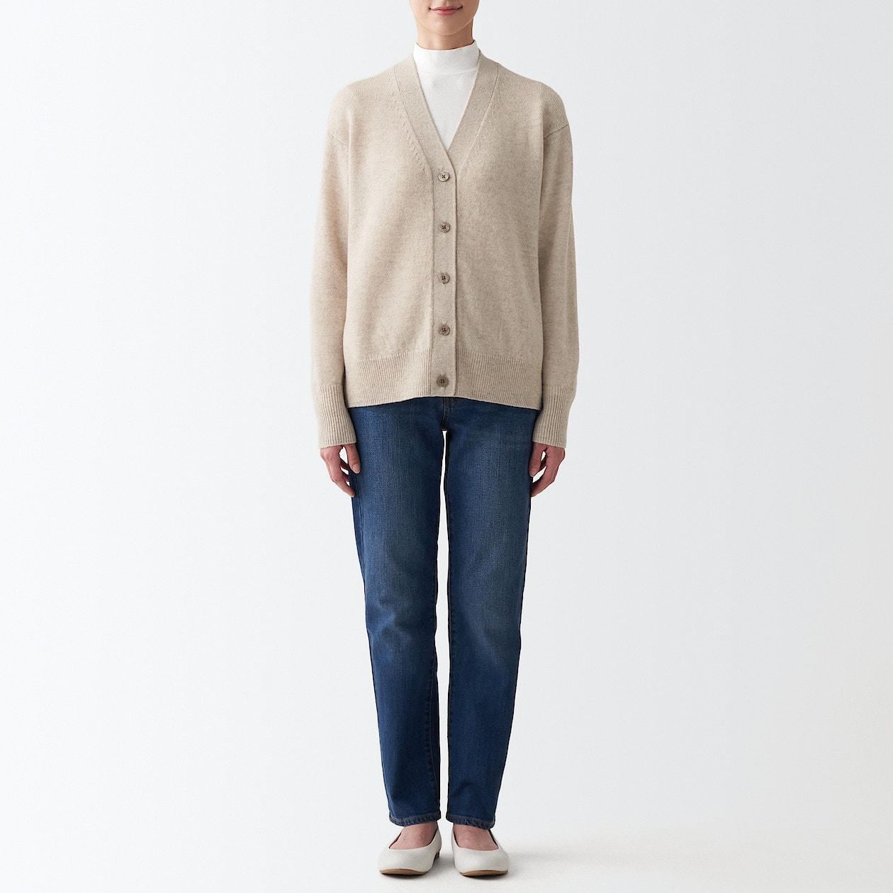 洗えるウールミドルゲージVネックカーディガン 無印良品 洗えるウールミドルゲージVネックカーディガン 無印良品