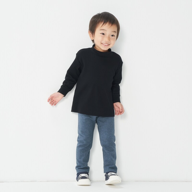 起毛スムースハイネック長袖Tシャツ（ベビー） | 無印良品