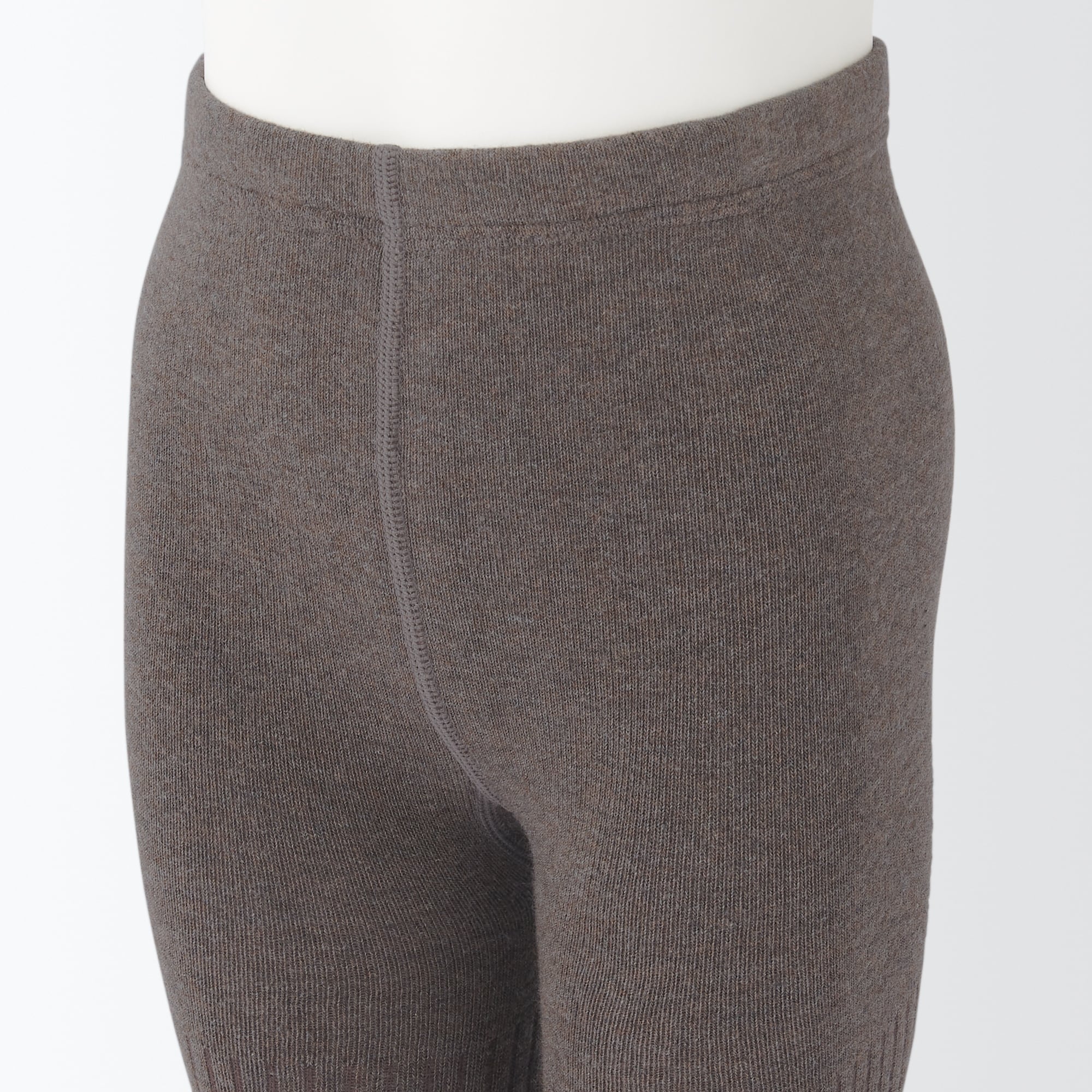 足なり直角　かかとに合う　リブ編みタイツ（キッズ）