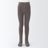 足なり直角　かかとに合う　リブ編みタイツ（キッズ）