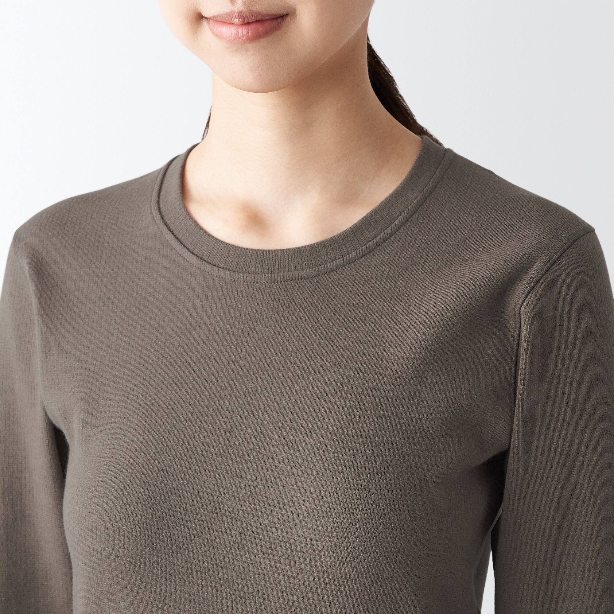 あったか綿 ウール クルーネック長袖Tシャツ（2023年仕様