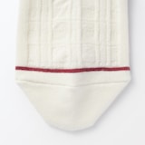 足なり直角　履き口やわらか　あったか綿　柄編み靴下（ウール入り／婦人）