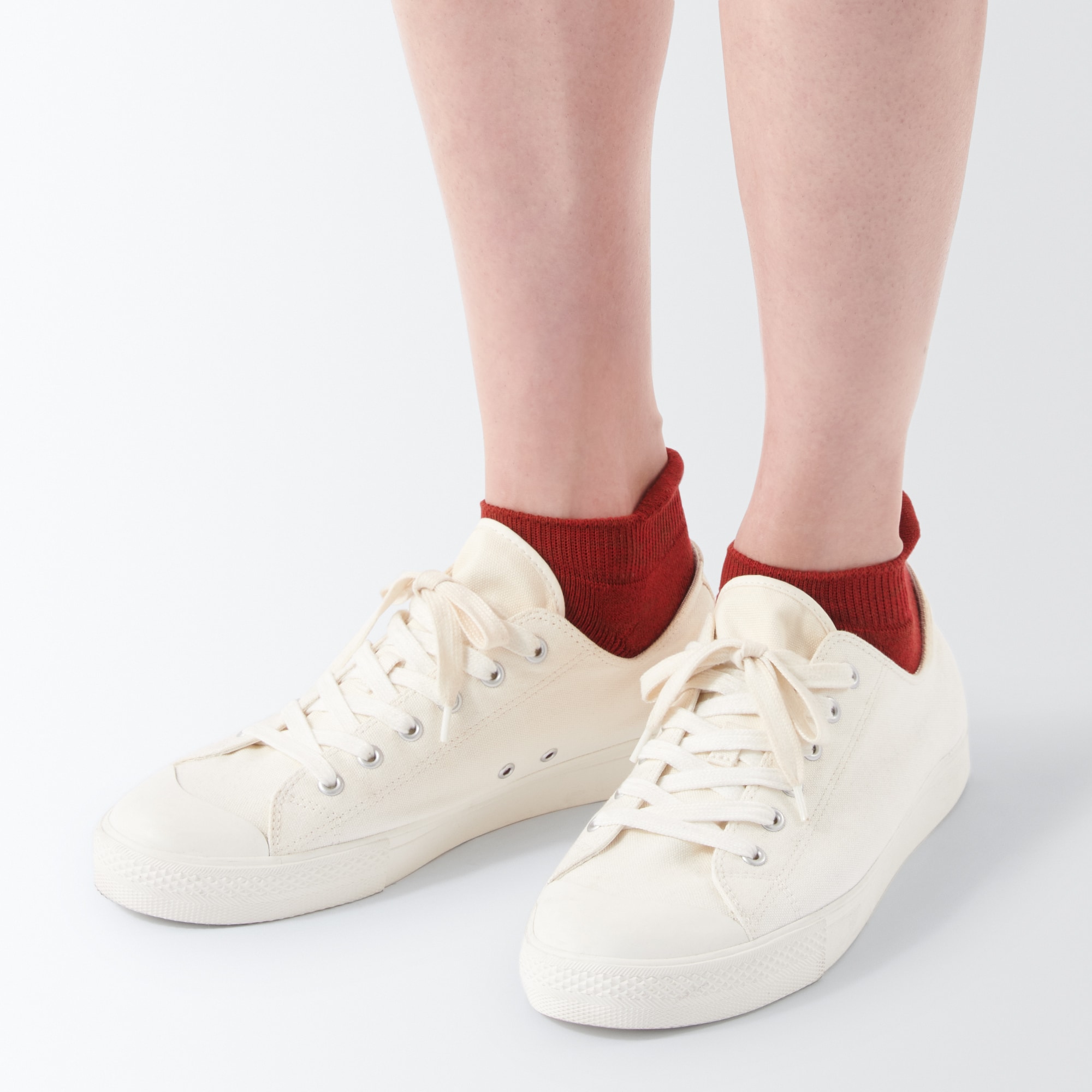 紳士　足なり直角　ウール混パイル編み　厚手スニーカーイン