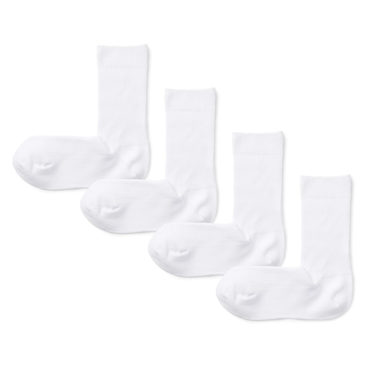 足なり直角　リブ編み　４足組靴下（婦人）