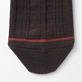 足なり直角　履き口やわらか　あったか綿　柄編み靴下（ウール入り／婦人）