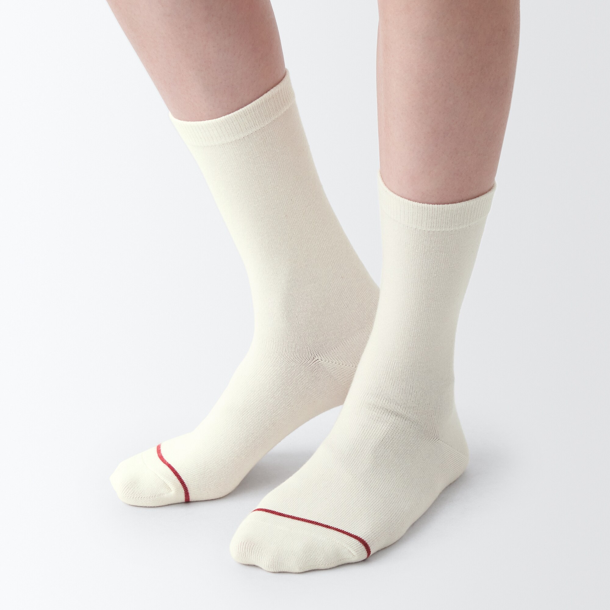 足なり直角　履き口やわらか　あったか綿　靴下（ウール入り・口ゴムなし／婦人）