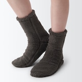 足なり直角　再生ポリエステル　ボアフリース　ルームソックス（婦人）