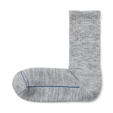 紳士　足なり直角　ウール混パイル編み　厚手靴下