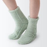 足なり直角　再生ポリエステル　ボアフリース　ルームソックス（婦人）