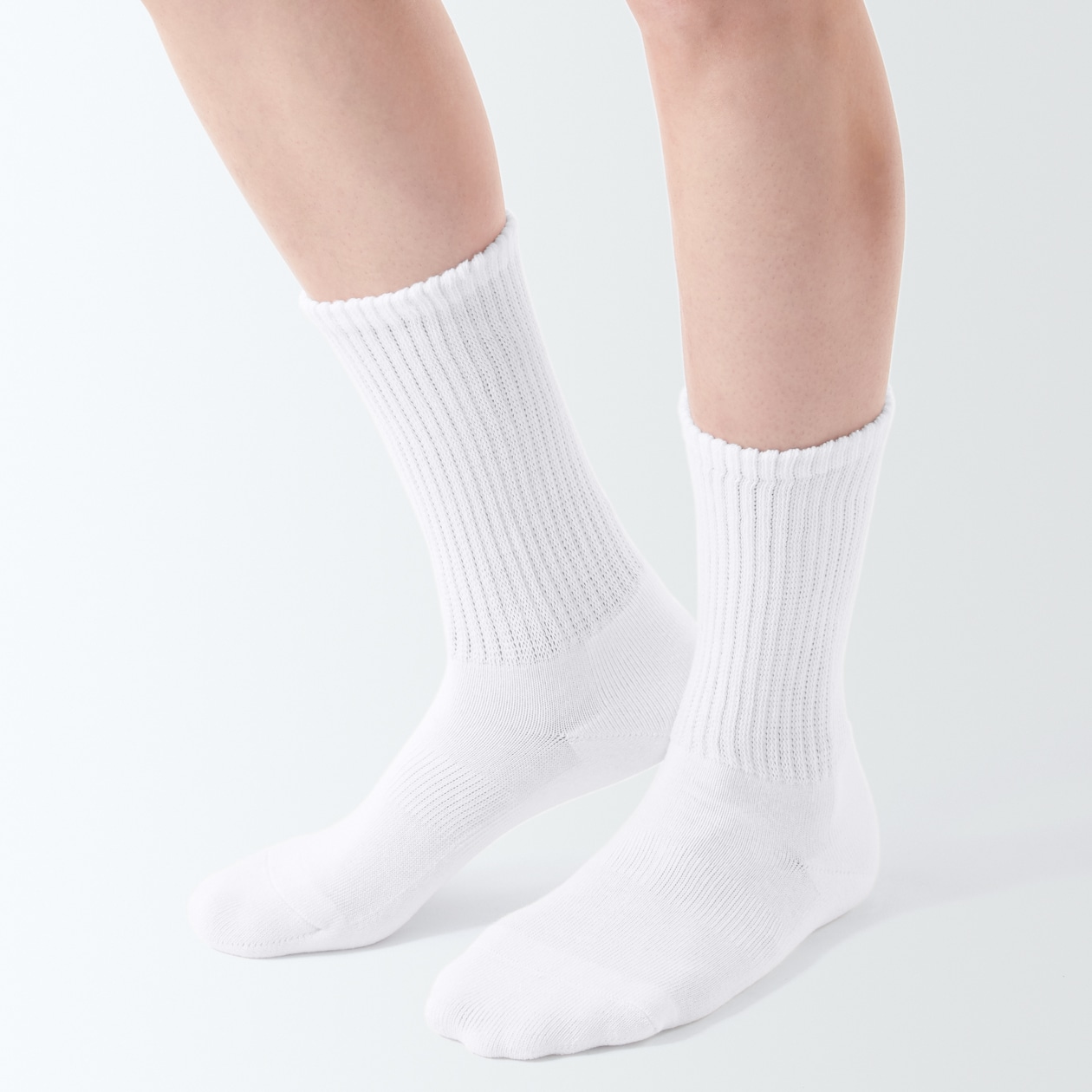 足なり直角　パイル編み　厚手靴下（無地／紳士）