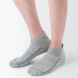 紳士　足なり直角　ウール混パイル編み　厚手スニーカーイン