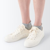 紳士　足なり直角　ウール混パイル編み　厚手スニーカーイン