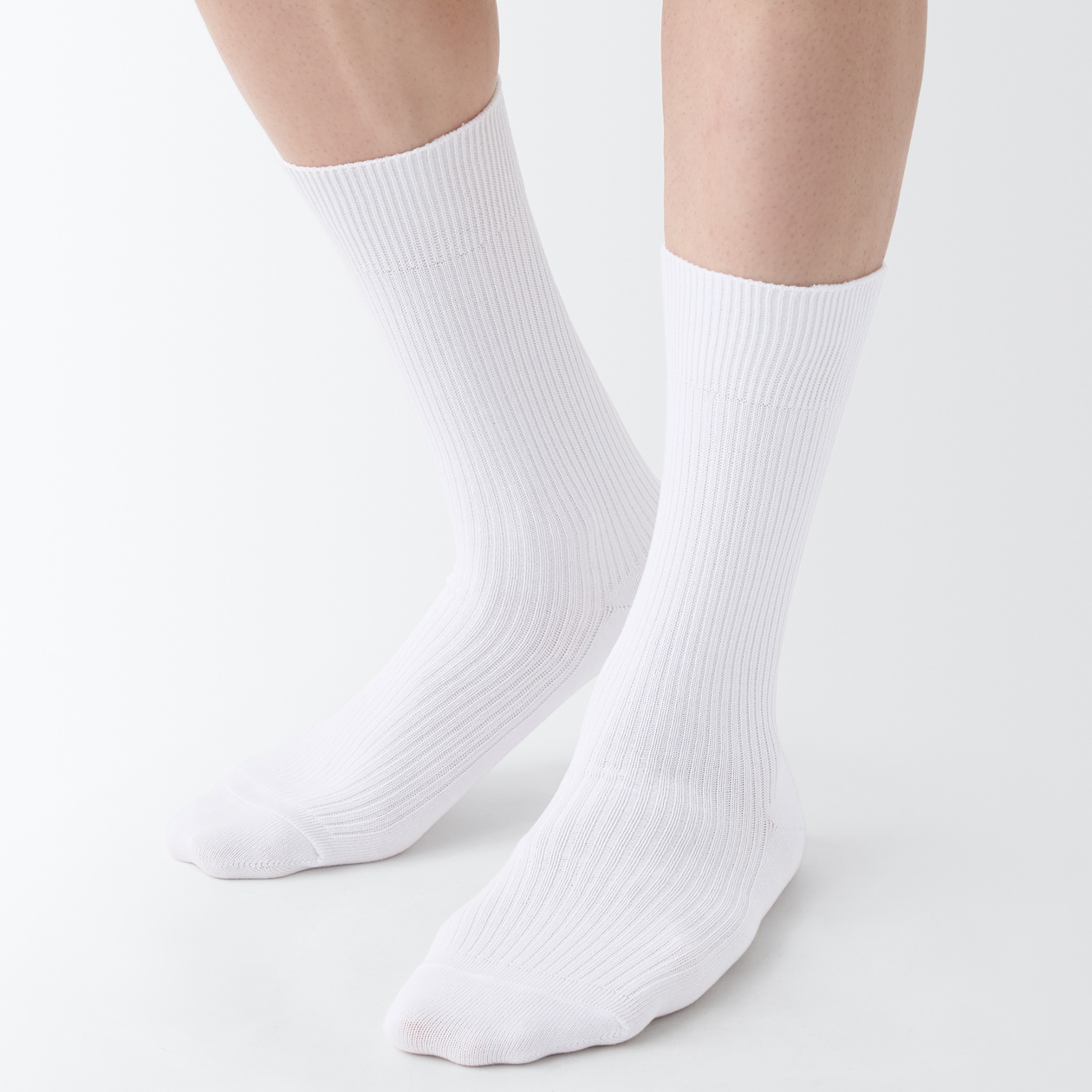 足なり直角　リブ編み　４足組靴下（紳士）