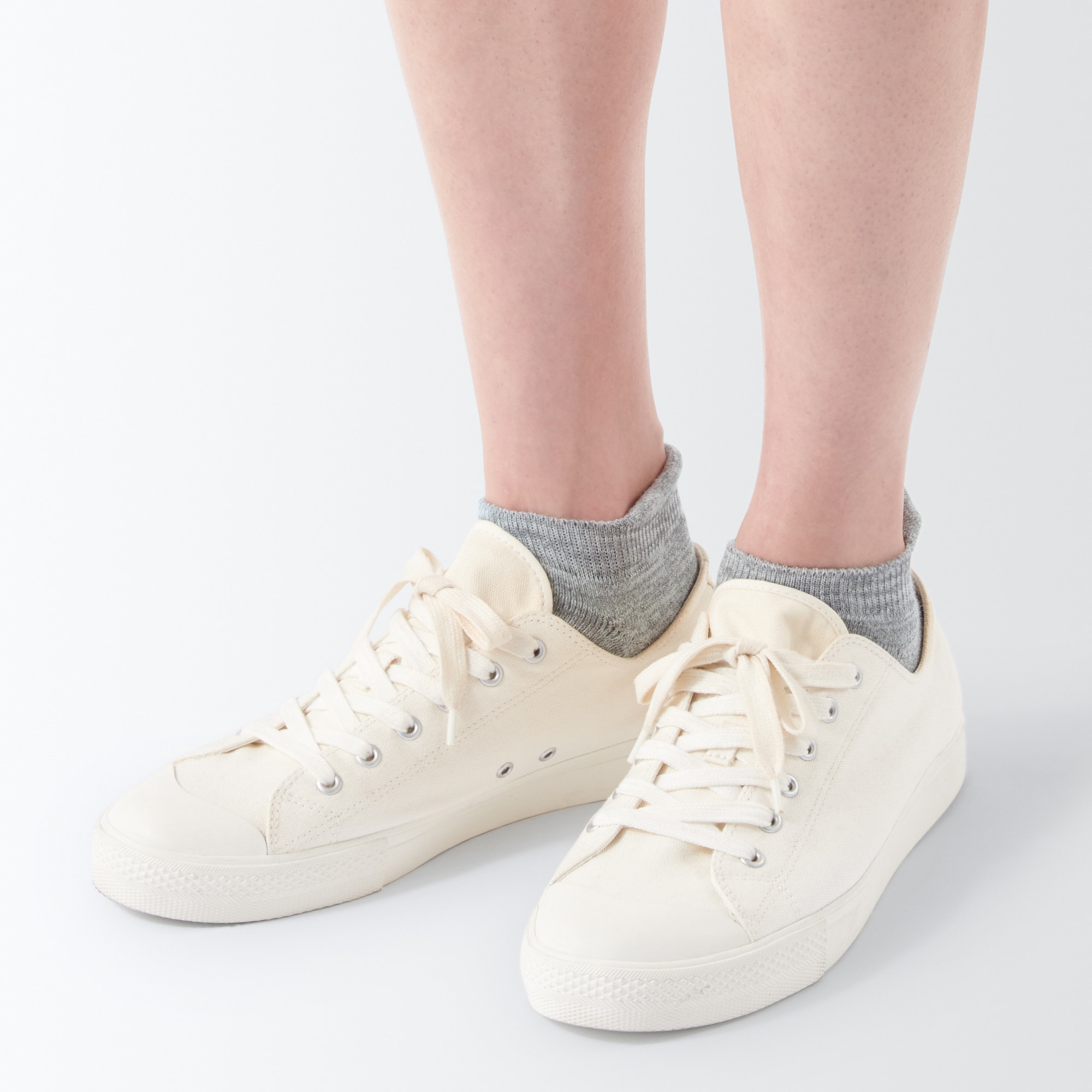 紳士　足なり直角　ウール混パイル編み　厚手スニーカーイン