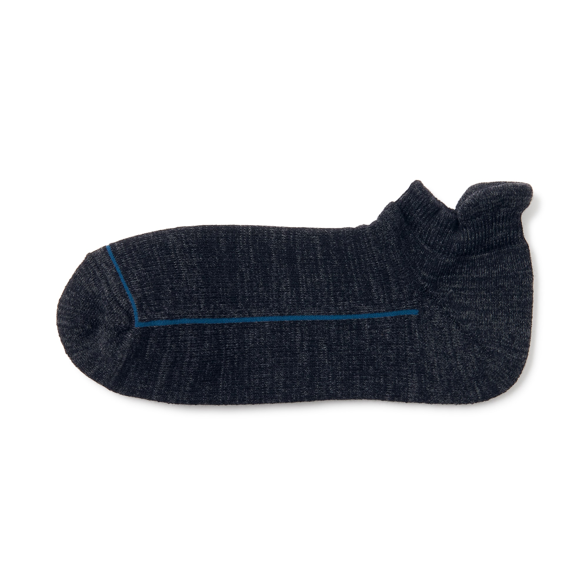 紳士　足なり直角　ウール混パイル編み　厚手スニーカーイン