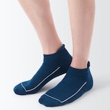 紳士　足なり直角　ウール混パイル編み　厚手スニーカーイン