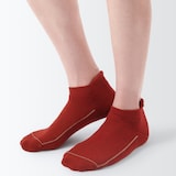 紳士　足なり直角　ウール混パイル編み　厚手スニーカーイン