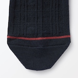 足なり直角　履き口やわらか　あったか綿　柄編み靴下（ウール入り／婦人）