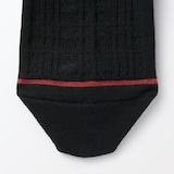 足なり直角　履き口やわらか　あったか綿　柄編み靴下（ウール入り／婦人）