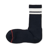 足なり直角　あったか綿　厚手靴下（ウール入り・ライン／紳士）