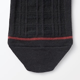 足なり直角　履き口やわらか　あったか綿　柄編み靴下（ウール入り／婦人）