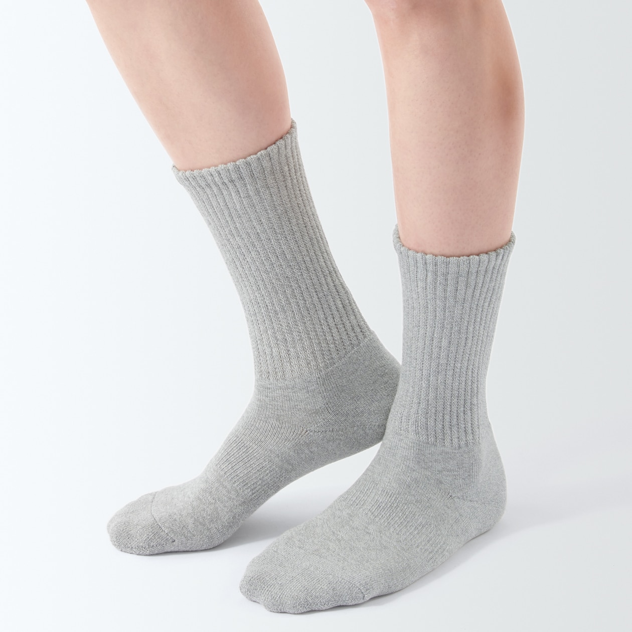 足なり直角　パイル編み　厚手靴下（無地／紳士）