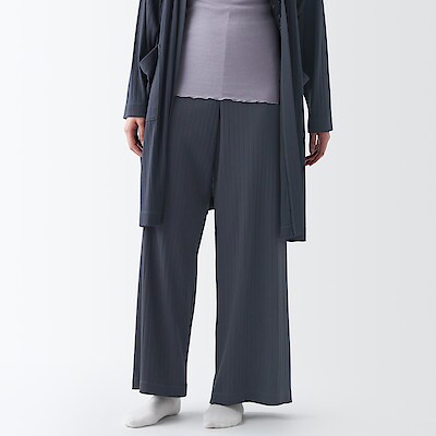 ワイドリブ ロングパンツ | 無印良品