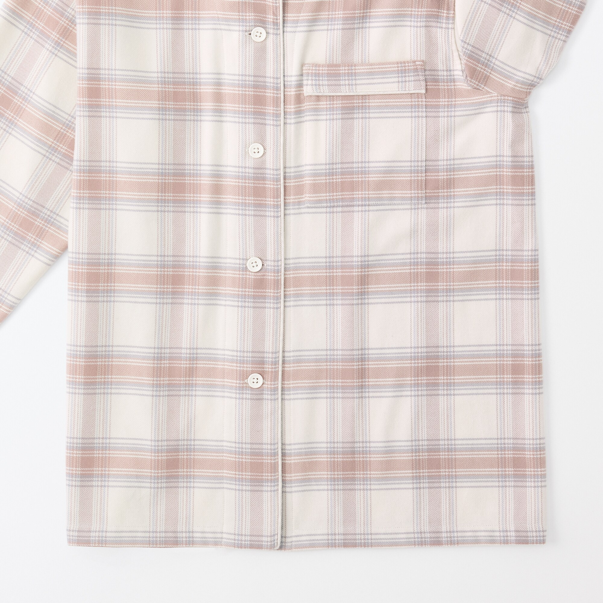 脇に縫い目のない フランネルパジャマ | 無印良品