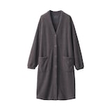 ニットフリース　ロングカーディガン