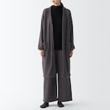 ニットフリース　ロングカーディガン