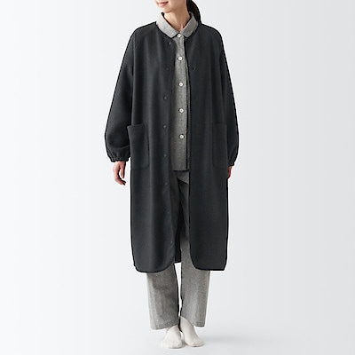 なめらかフリース　ロングカーディガン