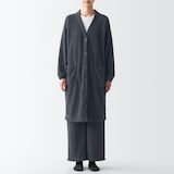 ニットフリース　ロングカーディガン
