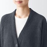 ニットフリース　ロングカーディガン