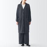 ニットフリース　ロングカーディガン