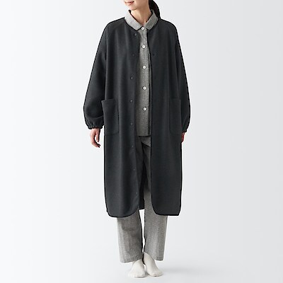 なめらかフリース　ロングカーディガン