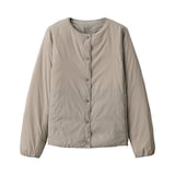 軽量ダウンノーカラージャケット（帯電防止裏地）