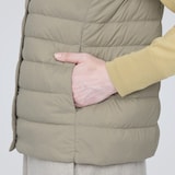 軽量ダウンノーカラーベスト（帯電防止裏地）