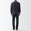 ストレッチデニムスリムパンツ　股下８２ｃｍ　黒