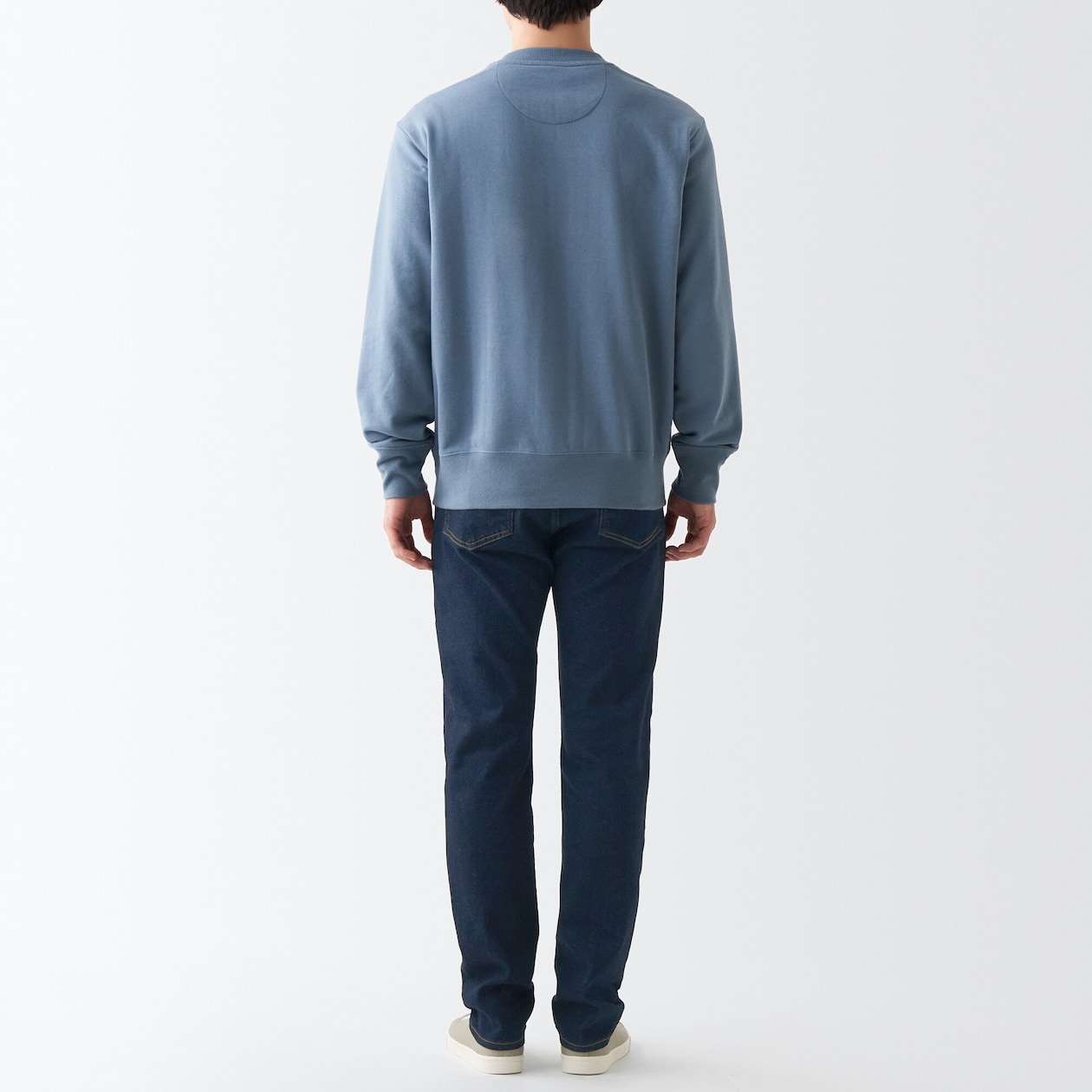 ストレッチデニムスリムパンツ　股下８２ｃｍ　ダークネイビー