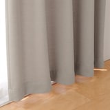 ポリエステルシェニールヘリンボーン（防炎）ノンプリーツカーテン／ライトブラウン