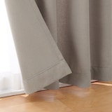ポリエステルシェニールヘリンボーン（防炎）ノンプリーツカーテン／ライトブラウン