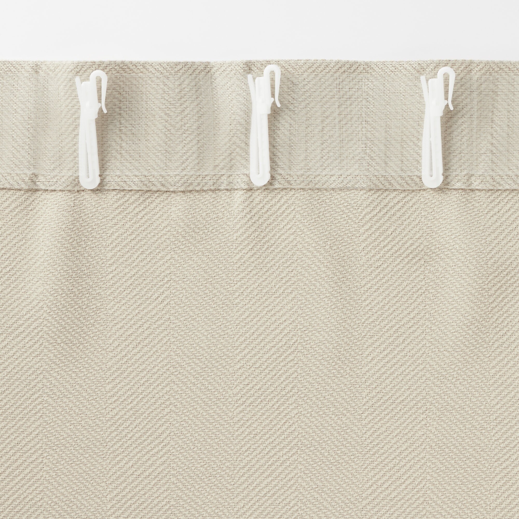 ポリエステルシェニールヘリンボーン（防炎）ノンプリーツカーテン