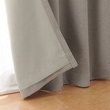 ポリエステルシェニールヘリンボーン（防炎）ノンプリーツカーテン／遮光裏地付／ライ