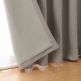 ポリエステルシェニールヘリンボーン（防炎）プリーツカーテン／遮光裏地付／ライトブ