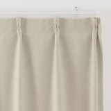 ポリエステルシェニールヘリンボーン（防炎）プリーツカーテン／遮光裏地付／ライトブ