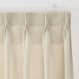 ポリエステルシェニールヘリンボーン（防炎）プリーツ２倍／ライトブラウン