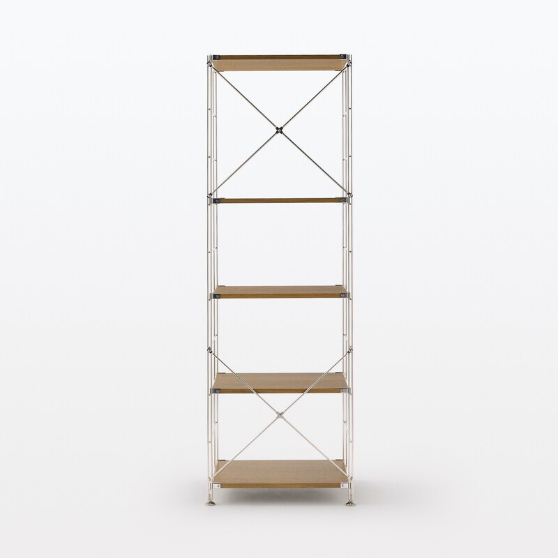 ステンレスユニットシェルフ ウォールナット材棚セット 大 | 無印良品 